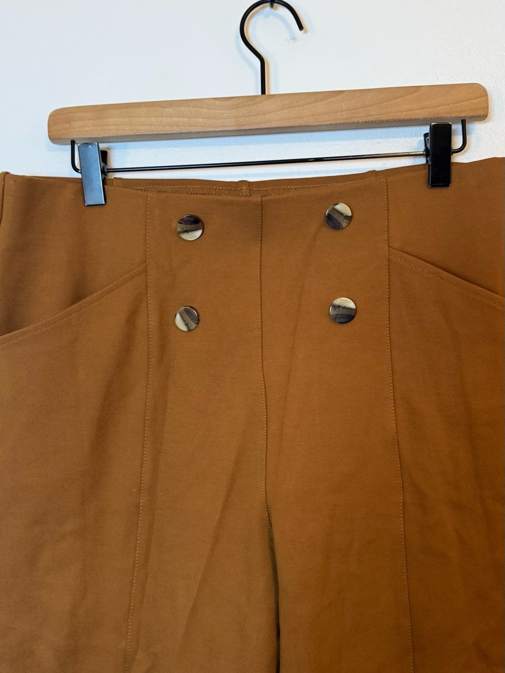 Betabrand Atlantic DPYP™ Dress Pant Yoga Pants | Wide (Sandalwood) - Picture 3 of 7